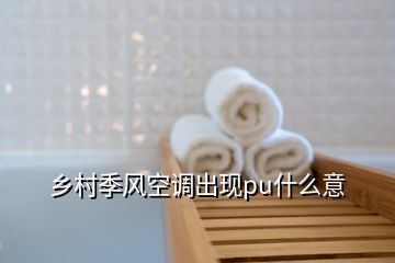 鄉(xiāng)村季風空調出現pu什么意