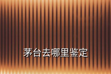 茅臺(tái)去哪里鑒定