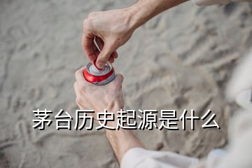 茅臺(tái)歷史起源是什么