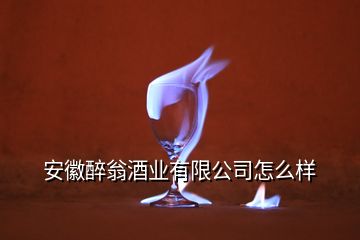 安徽醉翁酒業(yè)有限公司怎么樣