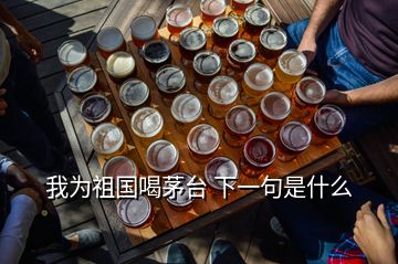 我為祖國喝茅臺 下一句是什么