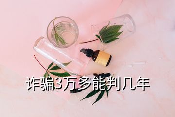 詐騙3萬(wàn)多能判幾年