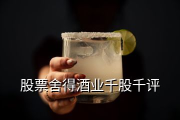 股票舍得酒業(yè)千股千評(píng)