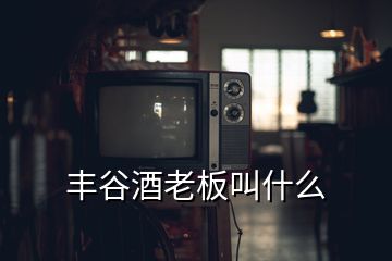 豐谷酒老板叫什么