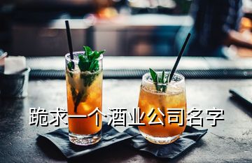 跪求一個酒業(yè)公司名字