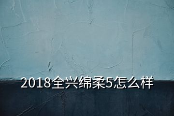 2018全興綿柔5怎么樣