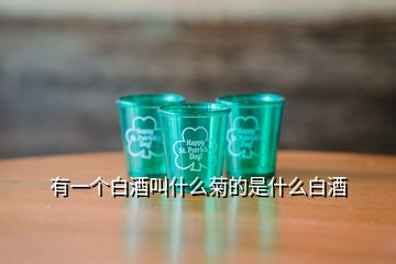 有一個(gè)白酒叫什么菊的是什么白酒