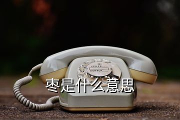 棗是什么意思