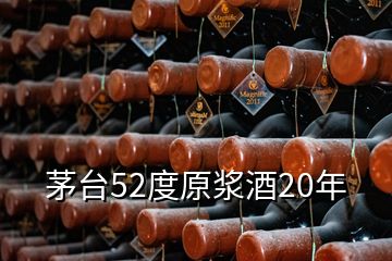 茅臺52度原漿酒20年