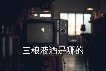 三糧液酒是哪的