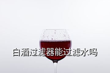 白酒過(guò)濾器能過(guò)濾水嗎