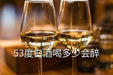 53度白酒喝多少會醉