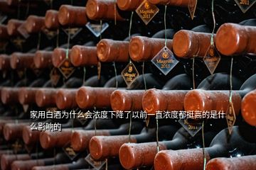 家用白酒為什么會(huì)濃度下降了以前一直濃度都挺高的是什么影響的