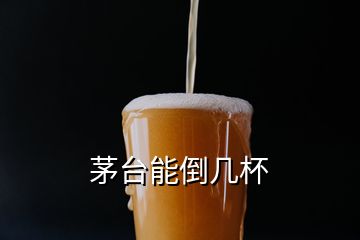 茅臺能倒幾杯