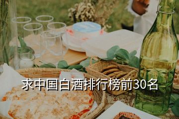 求中國白酒排行榜前30名