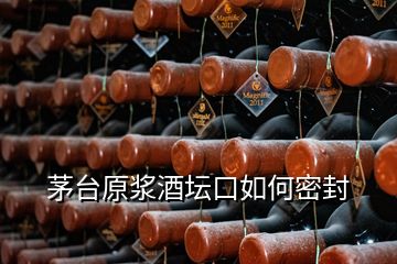 茅臺(tái)原漿酒壇口如何密封