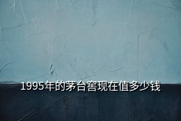 1995年的茅臺(tái)窖現(xiàn)在值多少錢