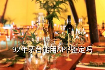 92年茅臺能用APP鑒定嗎