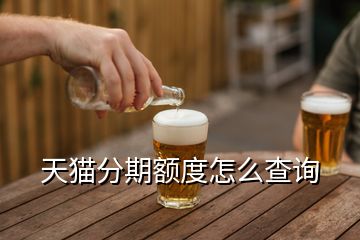 天貓分期額度怎么查詢