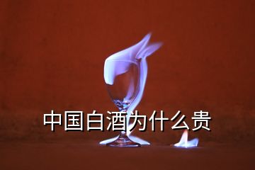 中國(guó)白酒為什么貴