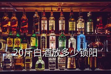 20斤白酒放多少鎖陽(yáng)