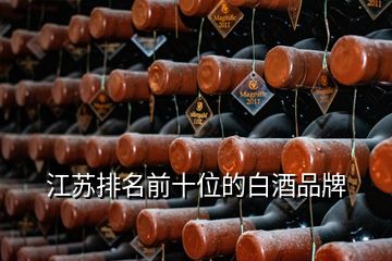 江蘇排名前十位的白酒品牌