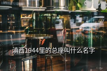 滇西1944里的總座叫什么名字