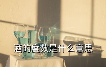 酒的度數是什么意思