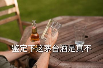 鑒定下這茅臺酒是真不