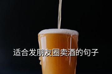 適合發(fā)朋友圈賣(mài)酒的句子