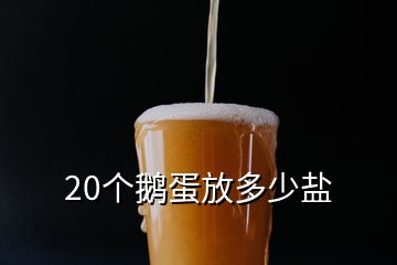 20個(gè)鵝蛋放多少鹽