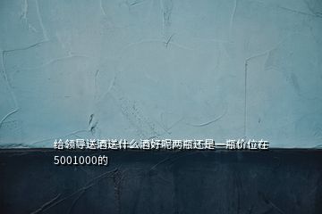 給領(lǐng)導(dǎo)送酒送什么酒好呢兩瓶還是一瓶價(jià)位在5001000的