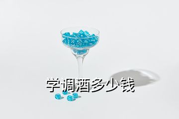 學(xué)調(diào)酒多少錢