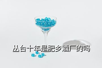 叢臺(tái)十年是肥鄉(xiāng)酒廠的嗎