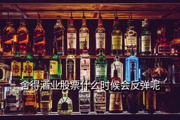 舍得酒業(yè)股票什么時(shí)候會(huì)反彈呢