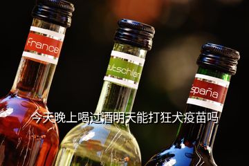 今天晚上喝過酒明天能打狂犬疫苗嗎