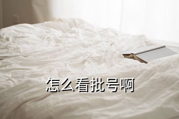 怎么看批號(hào)啊