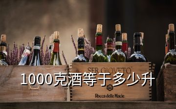 1000克酒等于多少升