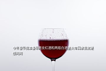 今年春節(jié)我準備帶兩支紅酒和兩瓶白酒坐火車回家我就是想問問