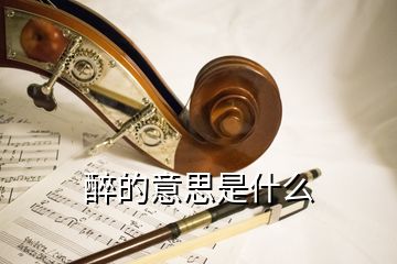 醉的意思是什么