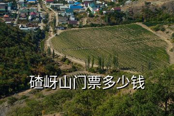 碴岈山門票多少錢