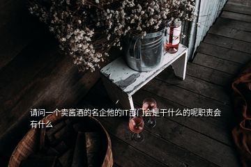 請(qǐng)問(wèn)一個(gè)賣醬酒的名企他的IT部門會(huì)是干什么的呢職責(zé)會(huì)有什么