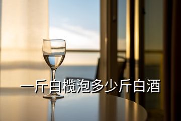 一斤白欖泡多少斤白酒