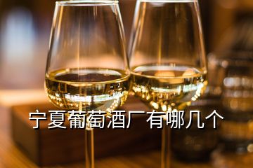 寧夏葡萄酒廠有哪幾個(gè)