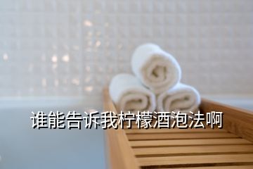 誰(shuí)能告訴我檸檬酒泡法啊