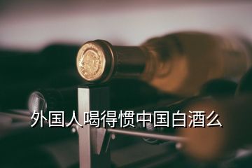 外國人喝得慣中國白酒么