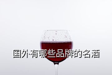 國外有哪些品牌的名酒