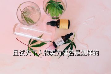 且試天下人物實力排名是怎樣的