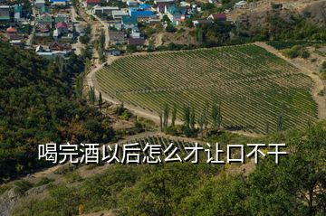 喝完酒以后怎么才讓口不干