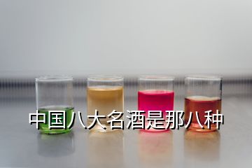 中國八大名酒是那八種